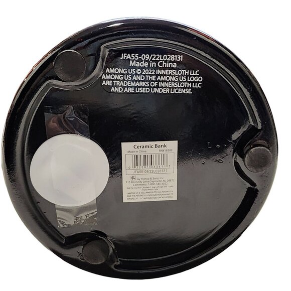 Among Us Crewmate Red Ceramic Piggy Bank Innersloth - Picture 7 of 7